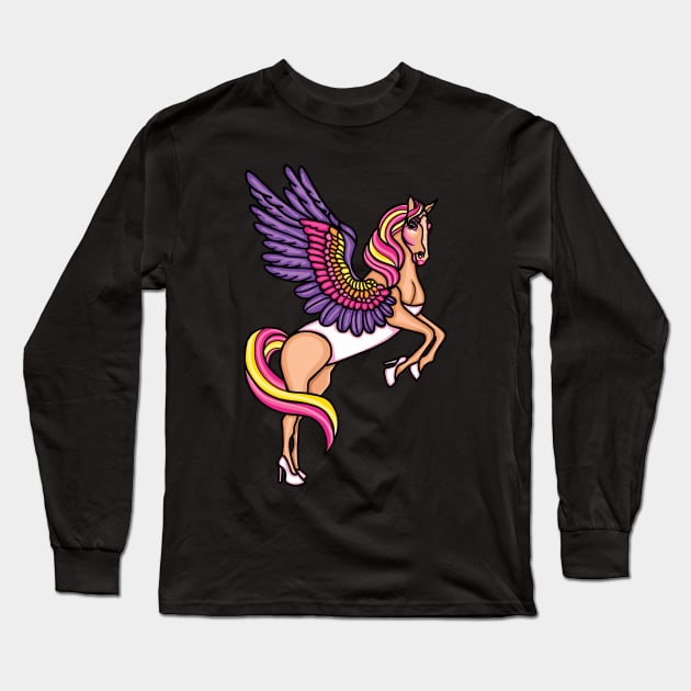 Drag Unicorn Long Sleeve T-Shirt by COLORaQUEEN